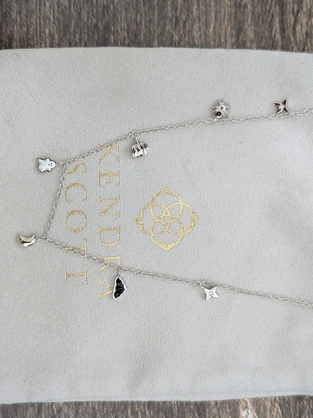 Kendra Scott Rhodium over Brass Halloween Strand Short Necklace